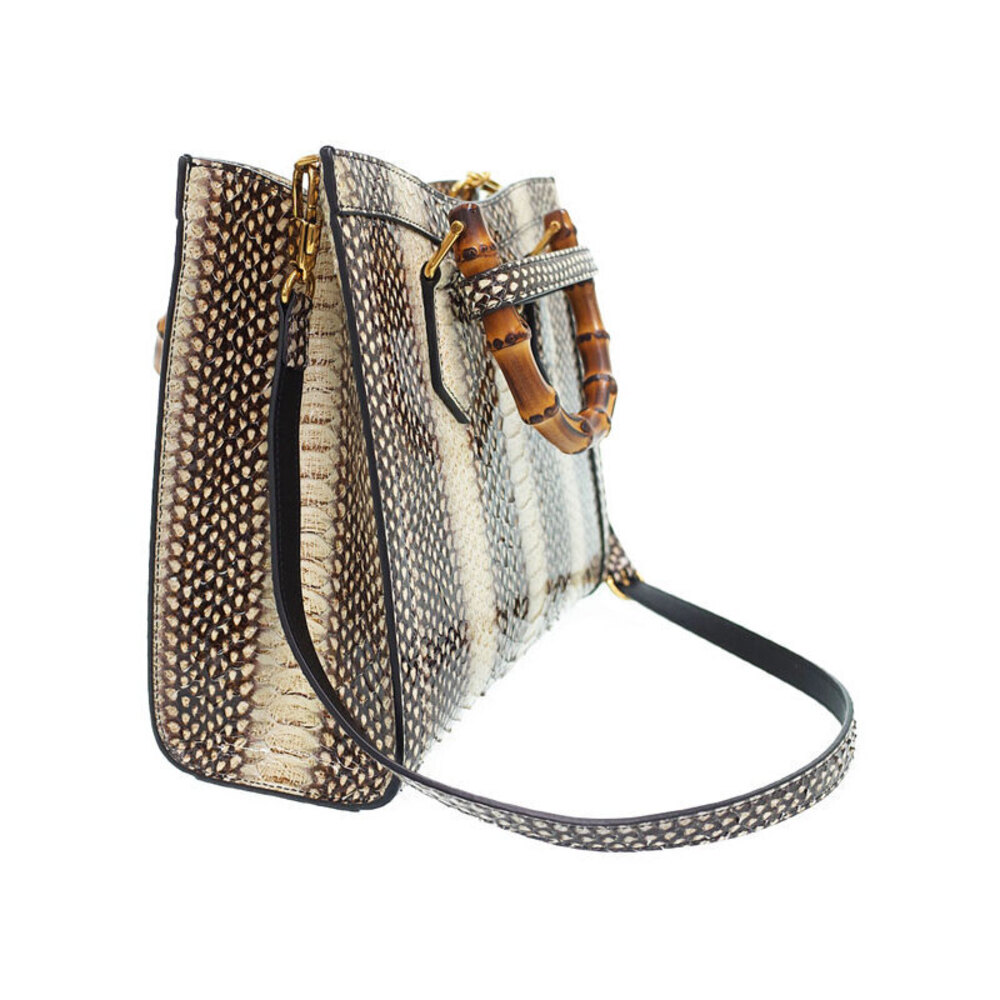 Gucci Bag Python Tote Bamboo